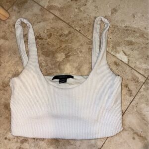 White Ribbed Women's Bag